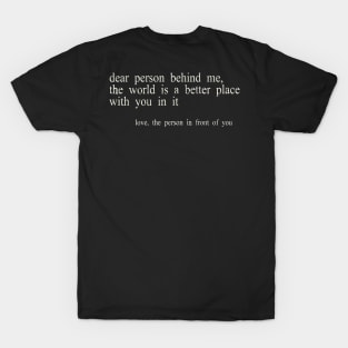 dear person behind me retro T-Shirt